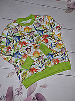 Дитячий світшот з яскравим, барвистим принтом " Кольоровий динозаврик" 104, 110р,122