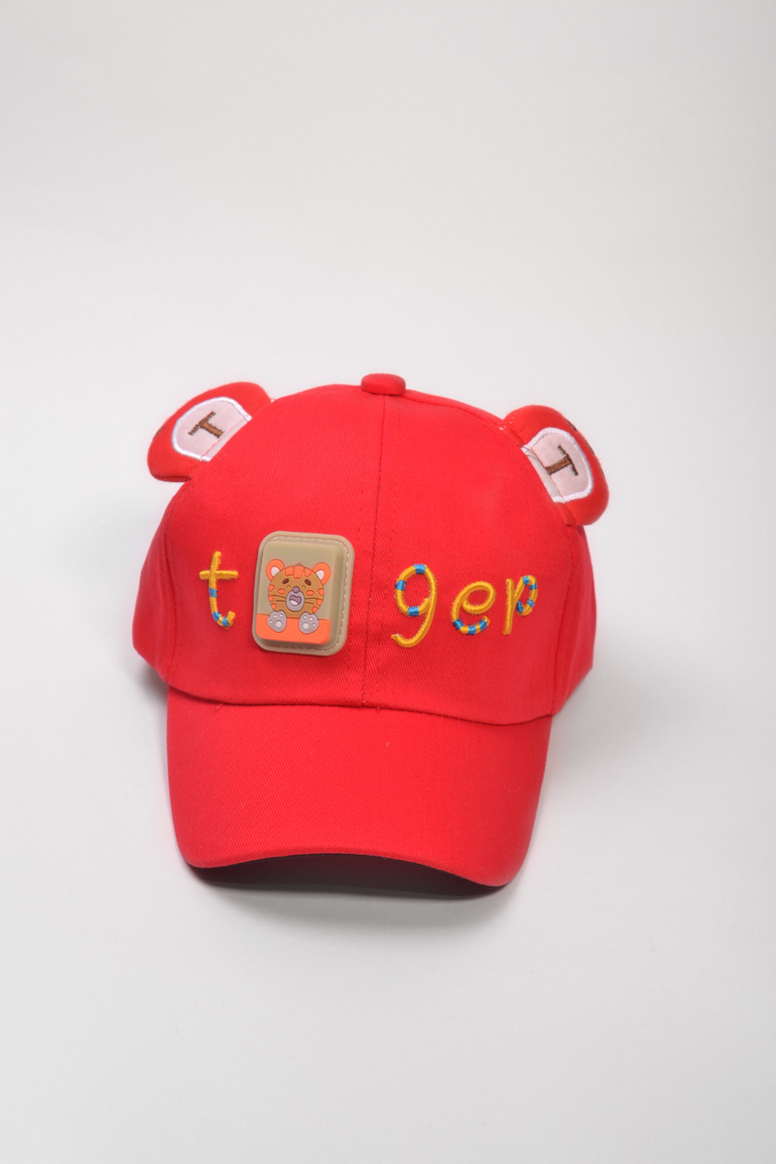 Червона Бейсболка з вушками з моргалкою Tiger для хлопчика