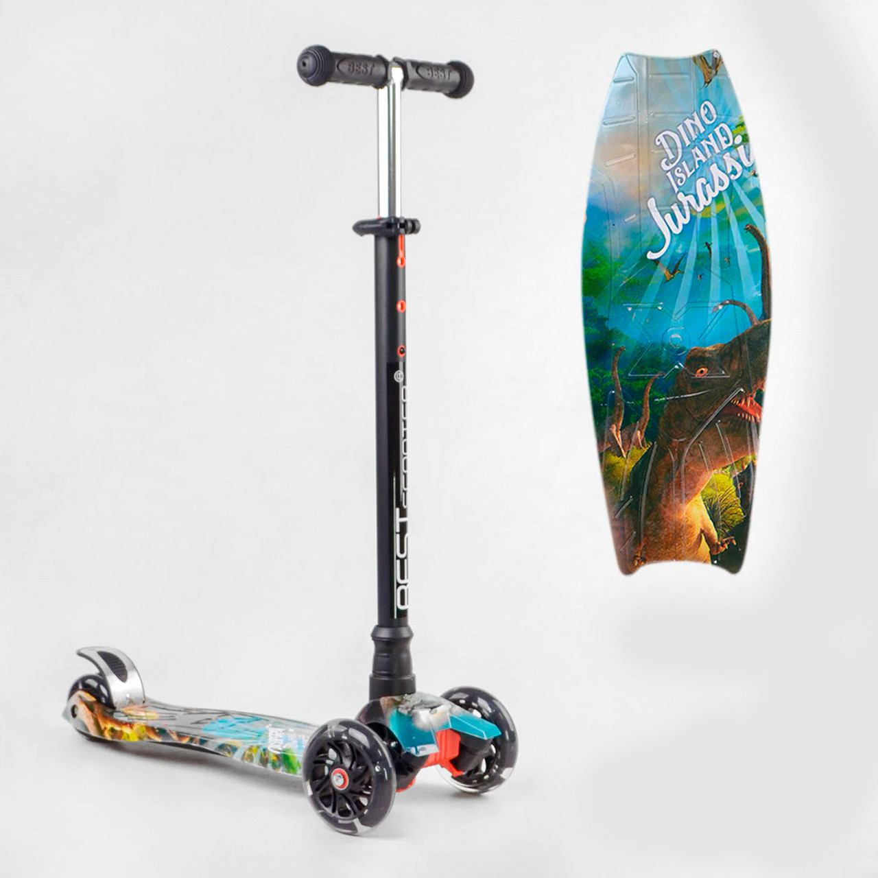 Самокат триколісний Best Scooter 779-2155 MAXI, світло коліс, від 3х до 6 років, фото 1