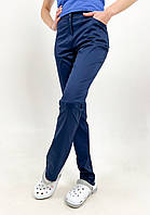 Медичні стрейчеві-штани жіночі Даллас Темно-сині
