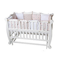 Ліжко NATALI на підшипниках з відкидною боковиною (біле)