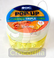 Кукуруза плавающая в дипе Golden Catch Pop-Up Triple Flavored 10 мм 18 штук в упаковке Креветка