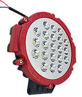 Фара LED круглая 63W (21 лампа) red