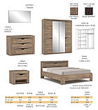 Шафа 4Д Софія (Мебель-Сервіс) 1962х536х2206мм, фото 3