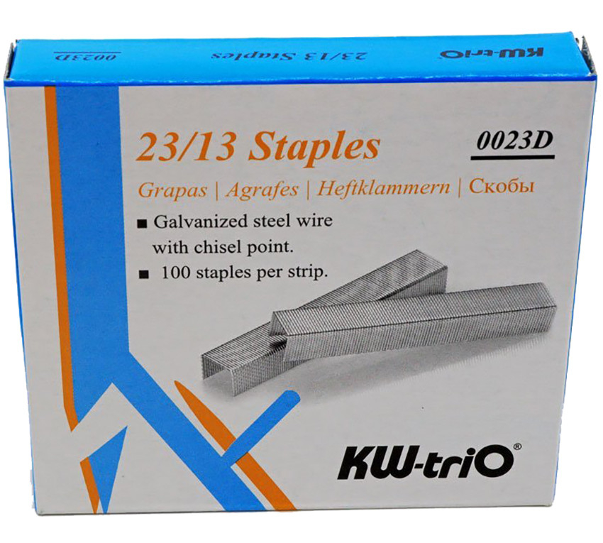 Скоби гальванізовані KW-trio 23/13, уп/1000шт. (0023D)