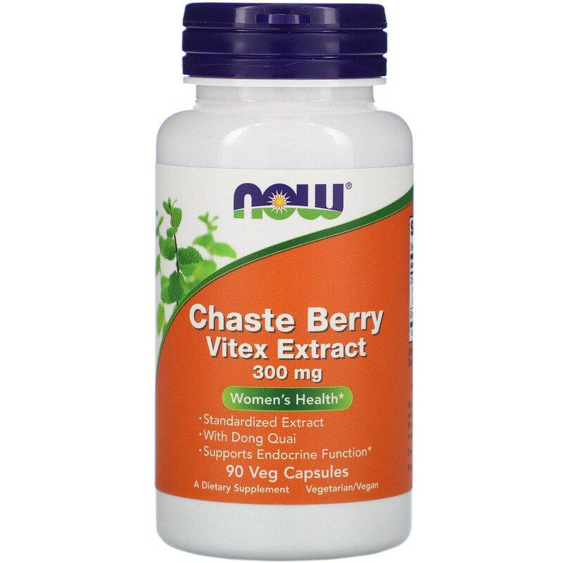 Chaste Berry Vitex Extract 300 мг Now Foods 90 капсул