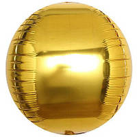 Фольгированный круглый шар Сфера 22 дюйма 55 см золото 22001