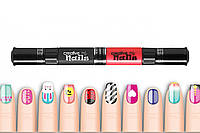 Детский лак-карандаш для ногтей Malinos Creative Nails на водной основе (2 цвета Черный + Малиновый) (HM)