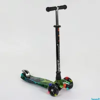 Самокат A 25769 /779-1517 MAXI "Best Scooter" (1) пластмасовий, 4 колеса PU, СВІТЛО, трубка керма алюмінієва,