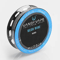 Котушка сітки Vandy Vape Ni80 Mesh Wire DIY 100mesh 1.8ohm original 1.5 м
