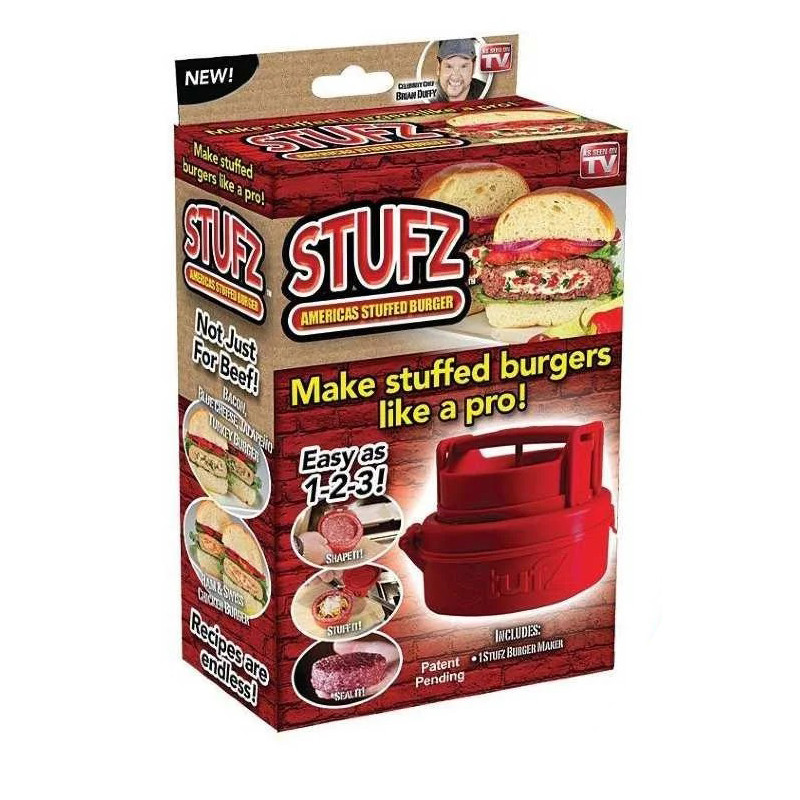 Пресс форма для котлет и бургеров Stufz Burger (Red) - фото 7 - id-p1575369308