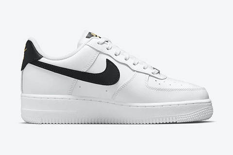 Nike Air Force 1 Low 07 Essential White Black Gold Mini Swoosh ID 1576825569 2100 Prom.ua