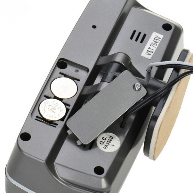 Годинник автомобільний VST 7045 (Black Gray) | Авто годинник термометр ...