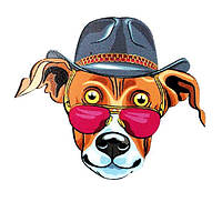 Пластина для магнітного тримача смартфона Alitek Пес у капелюсі, метал