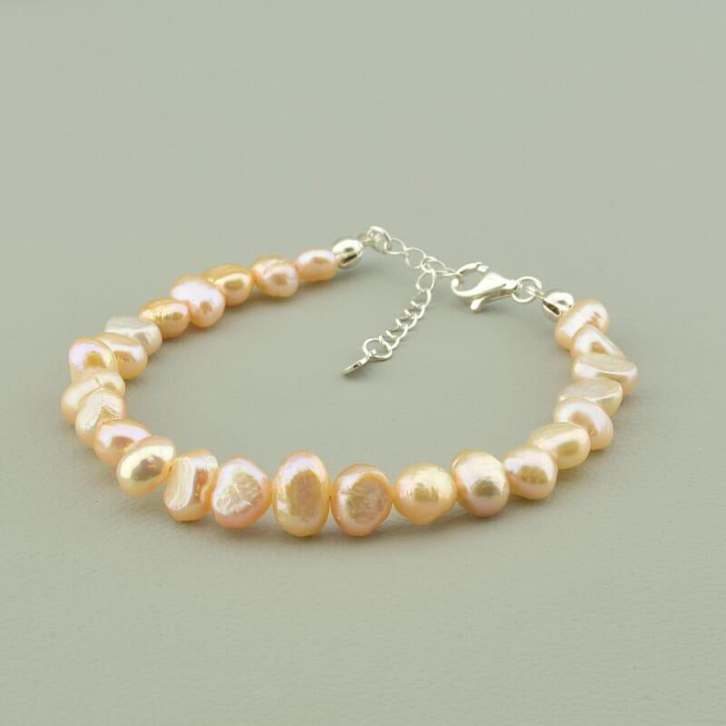 Браслет на руку из натуральных камней Перли 17 сантиметрів ., фото 1