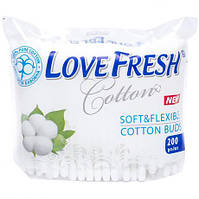 Ватные палочки "Love Fresh" 200 штук 70мм п\э 11,5*12*4,5см 350875