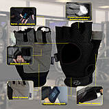 Рукавички для фітнесу PowerPlay 9100 чорно-сірі L, фото 2