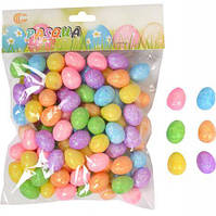 Набор Яйца декоративные цветные с глиттером 2,5см HA-459