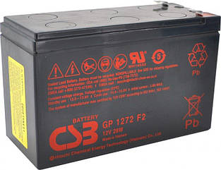 Акумуляторна батарея CSB AGM 12V-7.2Ah (GP1272F2-28W) (2.4кг)
