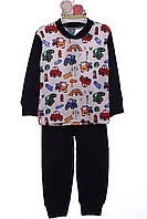 Пижама для мальчика трикотажная Автотранспорт темно синяя Cit Cit Kids 128