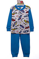 Пижама для мальчика трикотажная с Машинами бирюзовая Cit Cit Kids