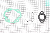 Прокладки поршневой TB-50cc-41мм, к-кт 3 детали (311101)
