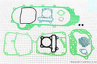 Прокладки двигателя 100cc-50мм, к-кт 13 деталей, длинный вариатор (метал) (349121)