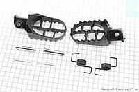 Подножки передние + пружины кт 4шт, ЧЕРНЫЙ (327041)