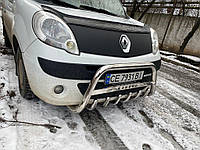 Кенгурятник WT003/004 (нерж.) с надписью, 60 мм для Renault Kangoo 2008-2020 гг