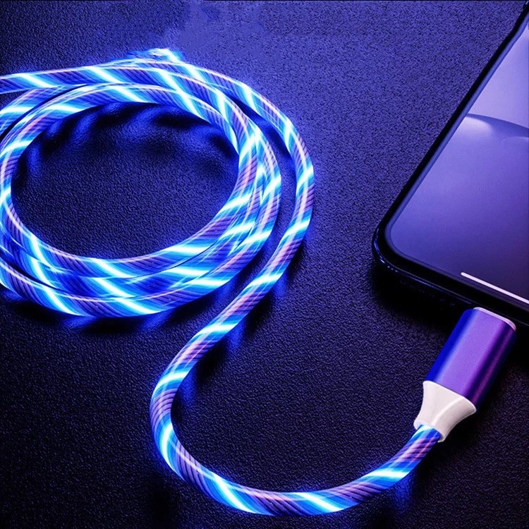 Кабель USB - Lightning светящийся 250шт 8602 - фото 3 - id-p1478965178