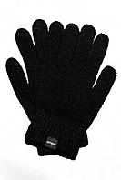 Теплые перчатки из шерсти черного цвета