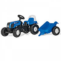 Детский трактор на педалях с прицепом RollyKid Landini Powerfarm Rolly Toys от 2 до 5 лет (011841)