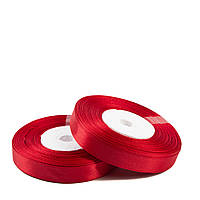 Стрічка атласна 1,2 см (23 м) червона