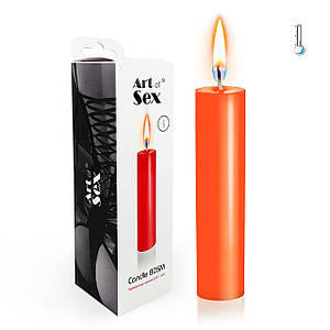 Оранжева свічка воскова Art of Sex size M 15 см низькотемпературна