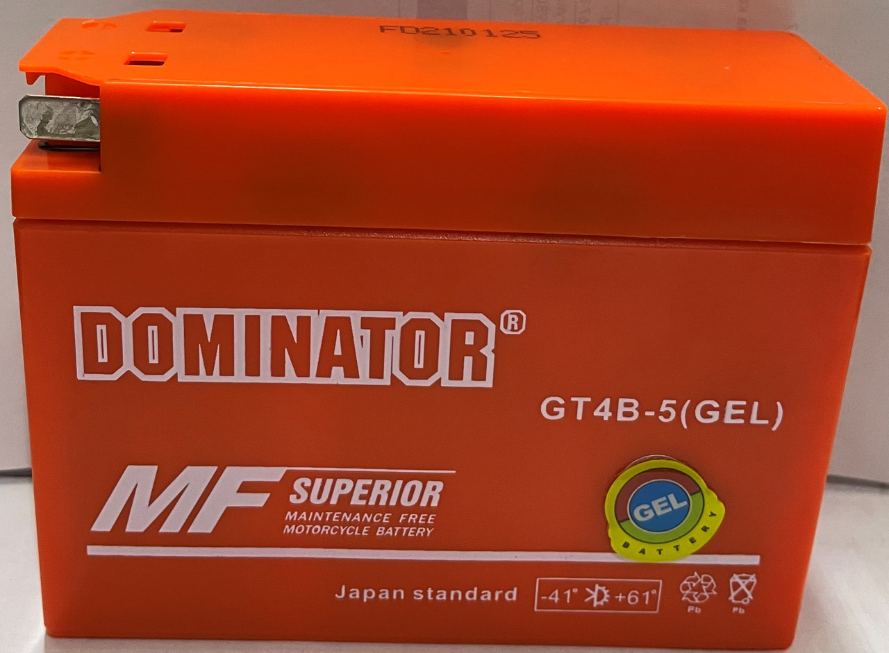 АКБ YT4B-5 вузька таблетка помаранчева 110x85x38 DOMINATOR