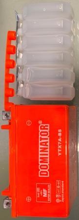 АКБ UTX7А-BC DOMINATOR заливний помаранчевий 95x87x150