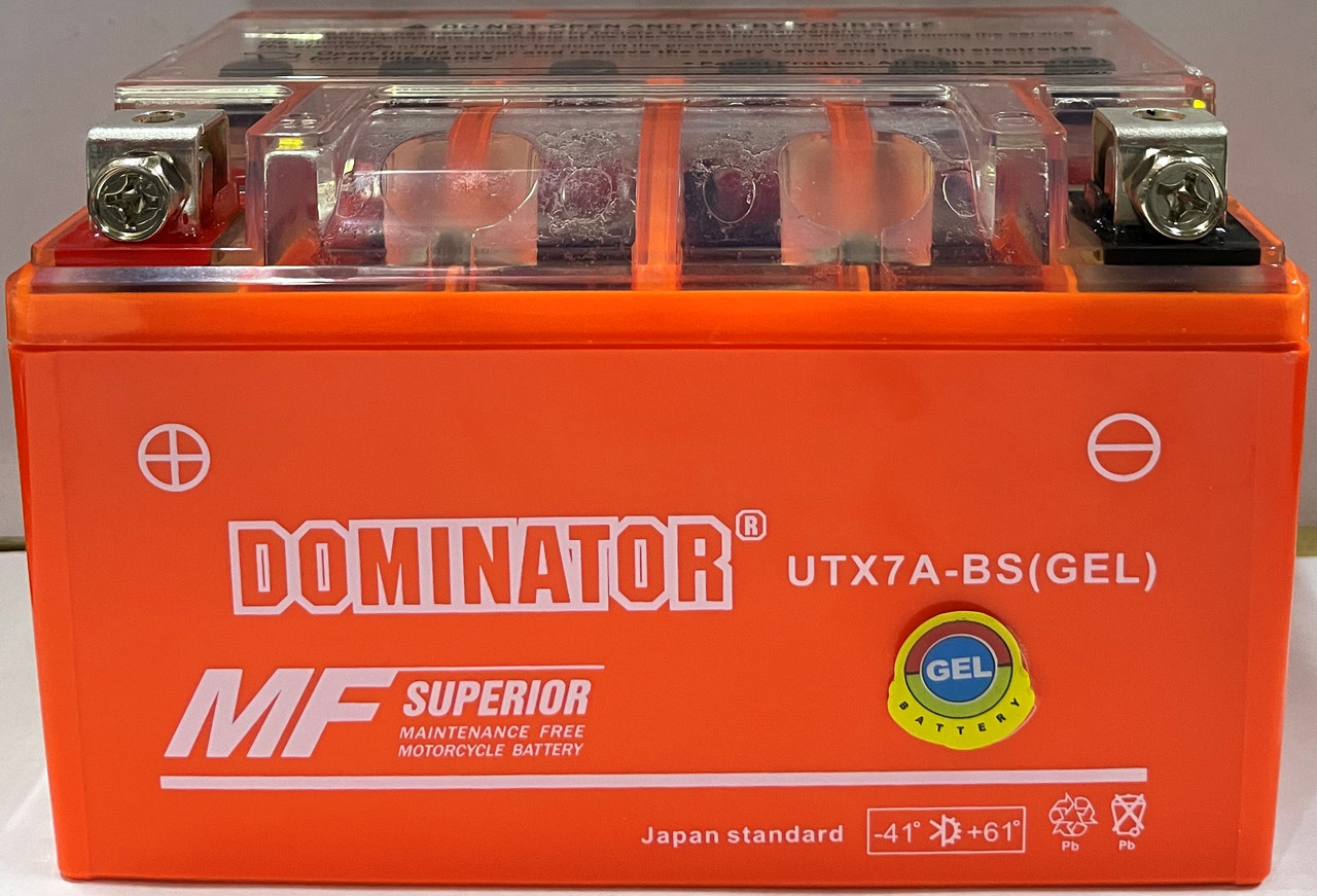 АКБ UTX7А-BC DOMINATOR (GEL) помаранчевий 95x87x150