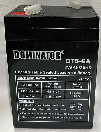 АКБ 6V4,5A (70x100x47) для дитячих електромобілів, фото 1