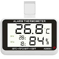 Цифровий термометр / гігрометр для холодильника / морозильника UChef A0909C, з сигналізатором температури