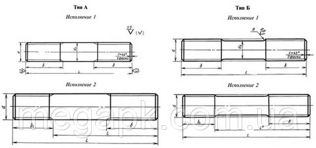 Шпилька м10 фланцевая гост 9066-75: продажа, цена в Харькове. Резьбовые ...