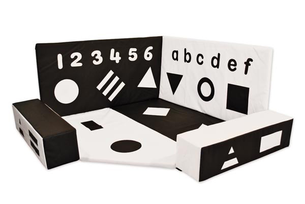 Дитячий сенсорний куточок Чорно-білий шкірозамінник 5 елементів (Тіа-sport ТМ)