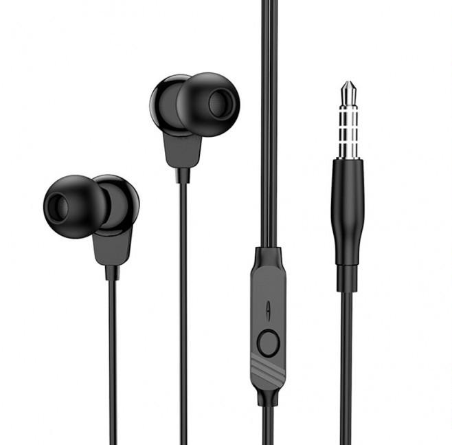 HF Borofone BM64 +мікрофон earphones black (BM64B)