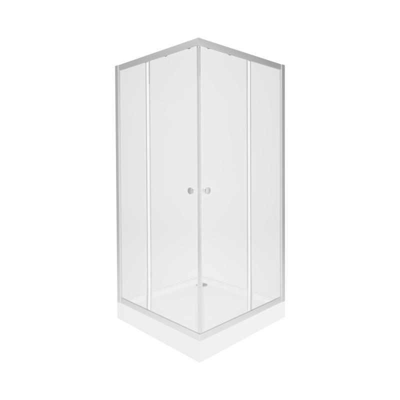 Набір Qtap душова кабіна Presto New CRM1088AC5 Clear 2020х800х800 мм + піддон Robin 308812C 80x80x12 см см, фото 1