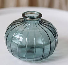 Маленька стильна вазочка, пляшечка, флакон "Джорджіо" зелений колір 11х9 см