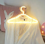 Настінний неоновий світильник нічник Вішалка жовтий, фото 3