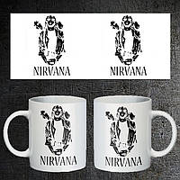 Чашка для рокера с принтом надписью Нирвана Nirvana Курт Кобейн