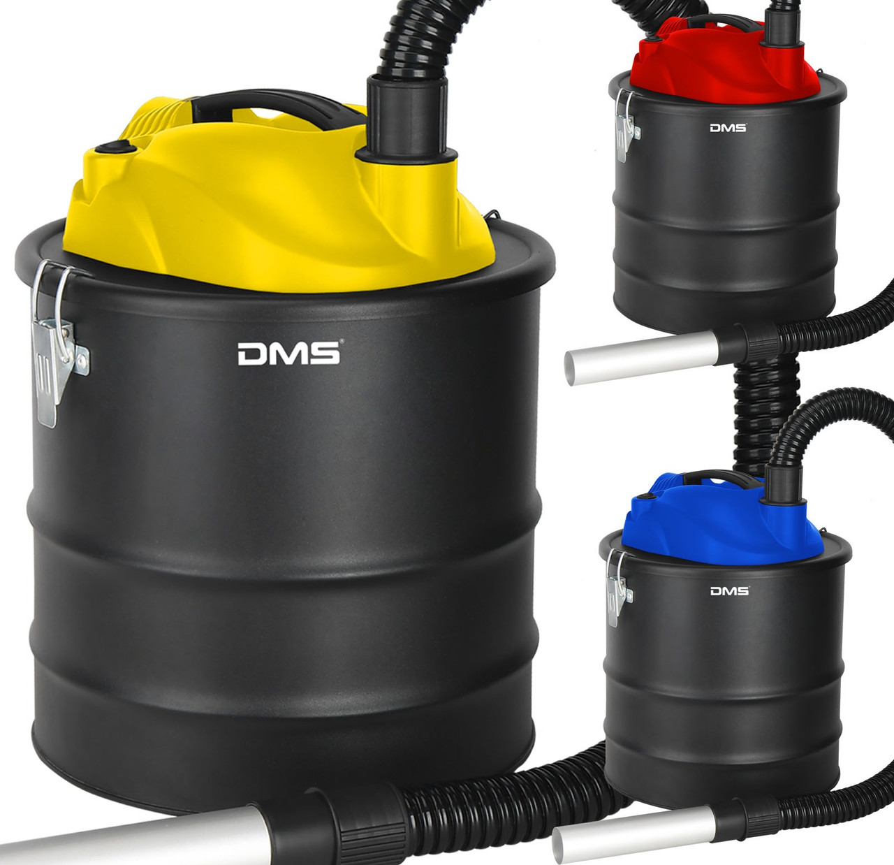 Пилосос для чищення камінів, попелу, золи DMS AS-1200 Yellow (1200Вт, 20л, фільтр: HEPA, Німеччина)