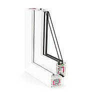 Вікно ПВХ REHAU Ecosol 60 Комфорт Таун на балкон 600х2610 склопакет 4/10/4/10ar/4i, фото 3