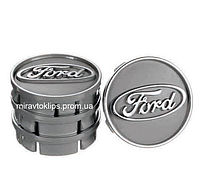 Заглушки колесного диска Ford 60x55 серый ABS пластик, комплект 4шт