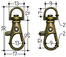 Карабіни для ключів та стрічок